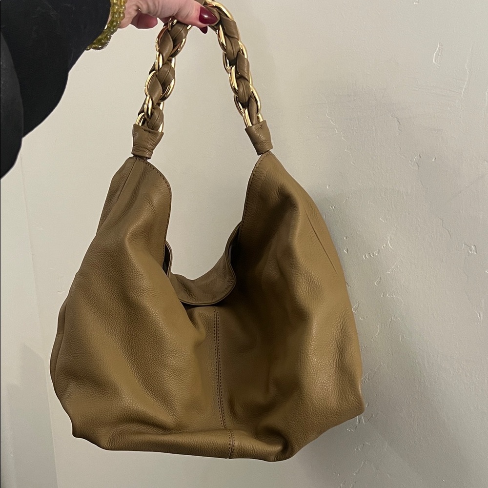 Vince Camuto Lyona leather hobo bag Elegant Tan Leather Women's Bag
